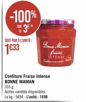 confiture fraise intense bonne maman