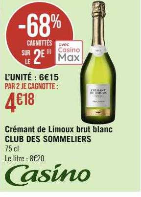 Crémant De Limoux Brut Blanc Club Des Sommeliers