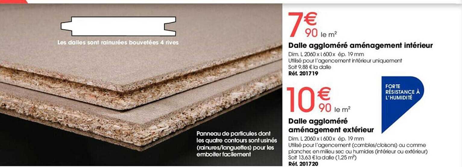 dalle aggloméré aménagement intérieur, dalle aggloméré aménagement extérieur