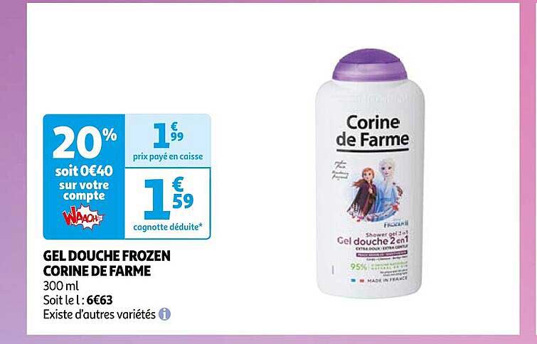 gel douche frozen corine de farme