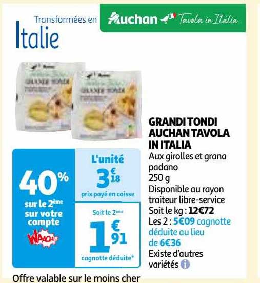 grandi tondi auchan tavola in italia