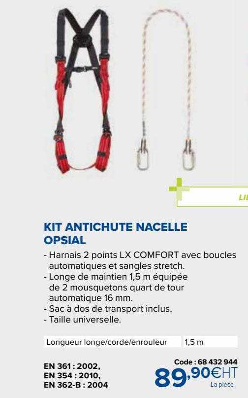kit antichute nacelle opsial