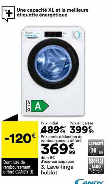lave-linge hublot candy