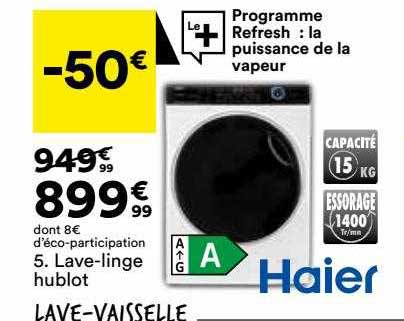 lave-linge hublot haier