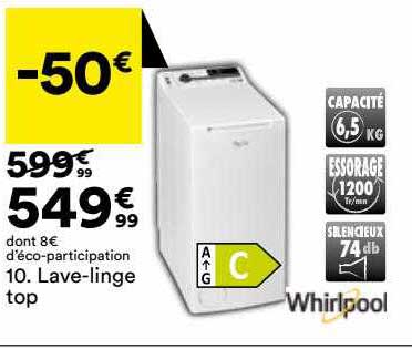 lave-linge top whirlpool
