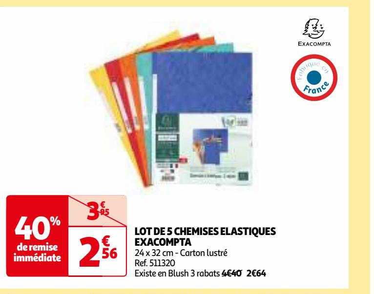 Lot De 5 Chemises élastiques Exacompta