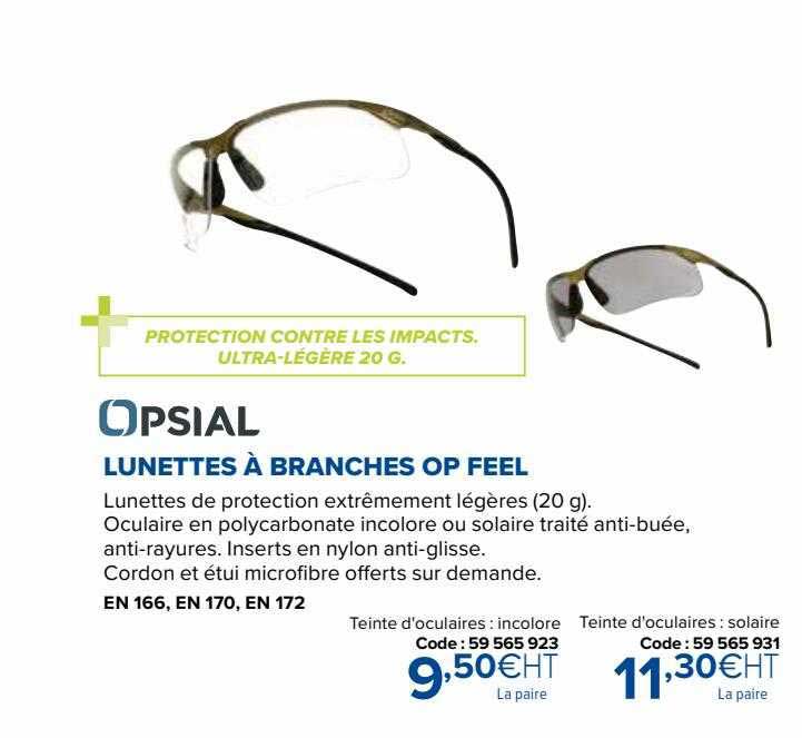 lunettes à branches op feel opsial