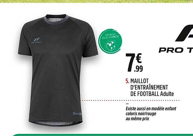 maillot d'entraînement de football adulte