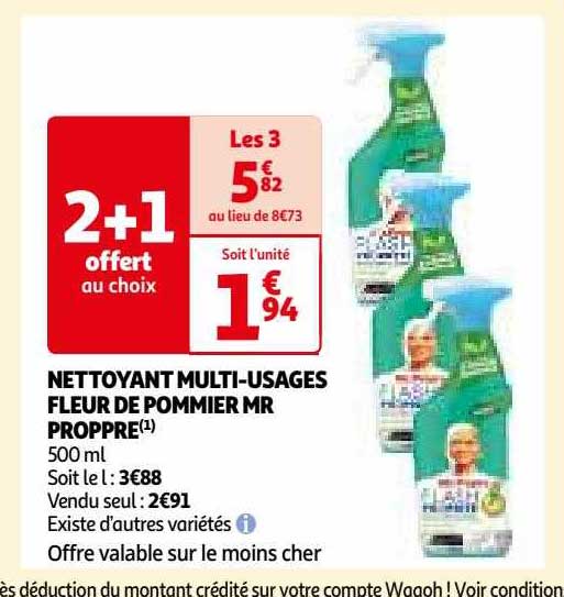 nettoyant multi-usages fleur de pommier mr propre