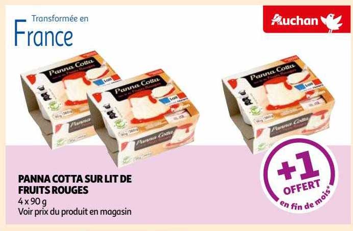 panna cotta sur lit de fruits rouges