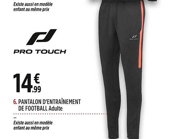 pantalon d'entraînement de football adulte pro touch