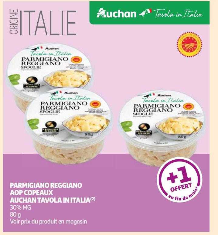 parmigiano reggiano aop copeaux auchan tavola in italia