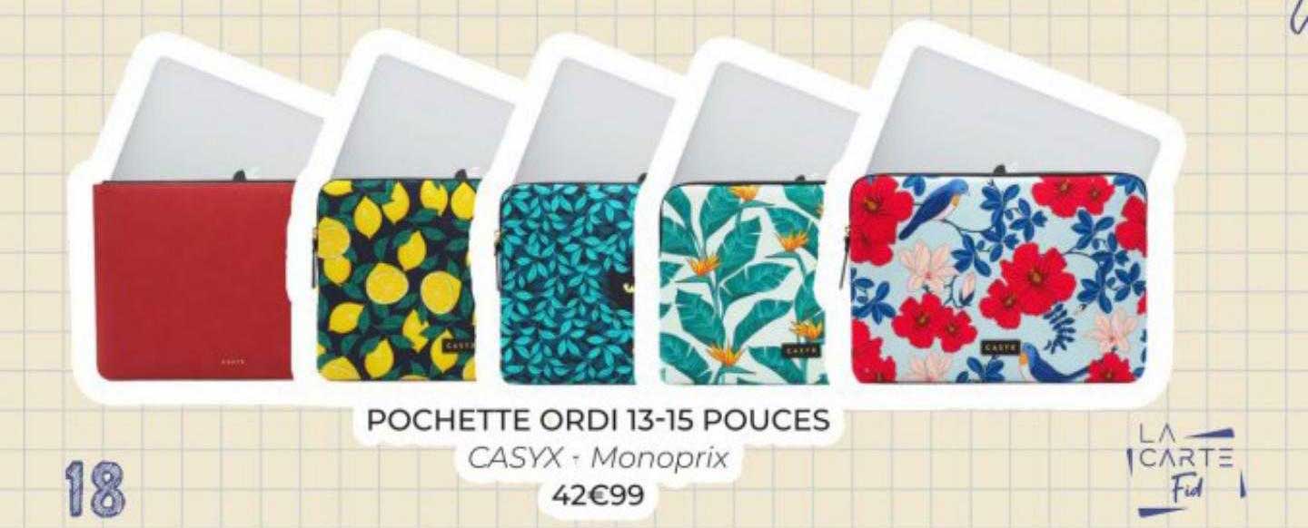 pochette ordi 13-15 pouces casyx
