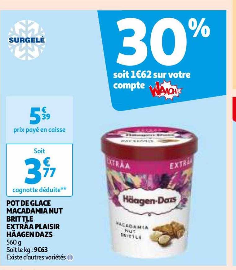 pot de glace macadamia nut brittle exträa plaisir häagen-dazs