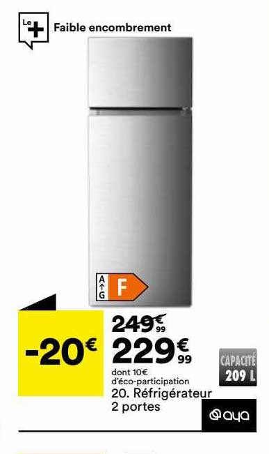 Réfrigérateur 2 Portes Aya