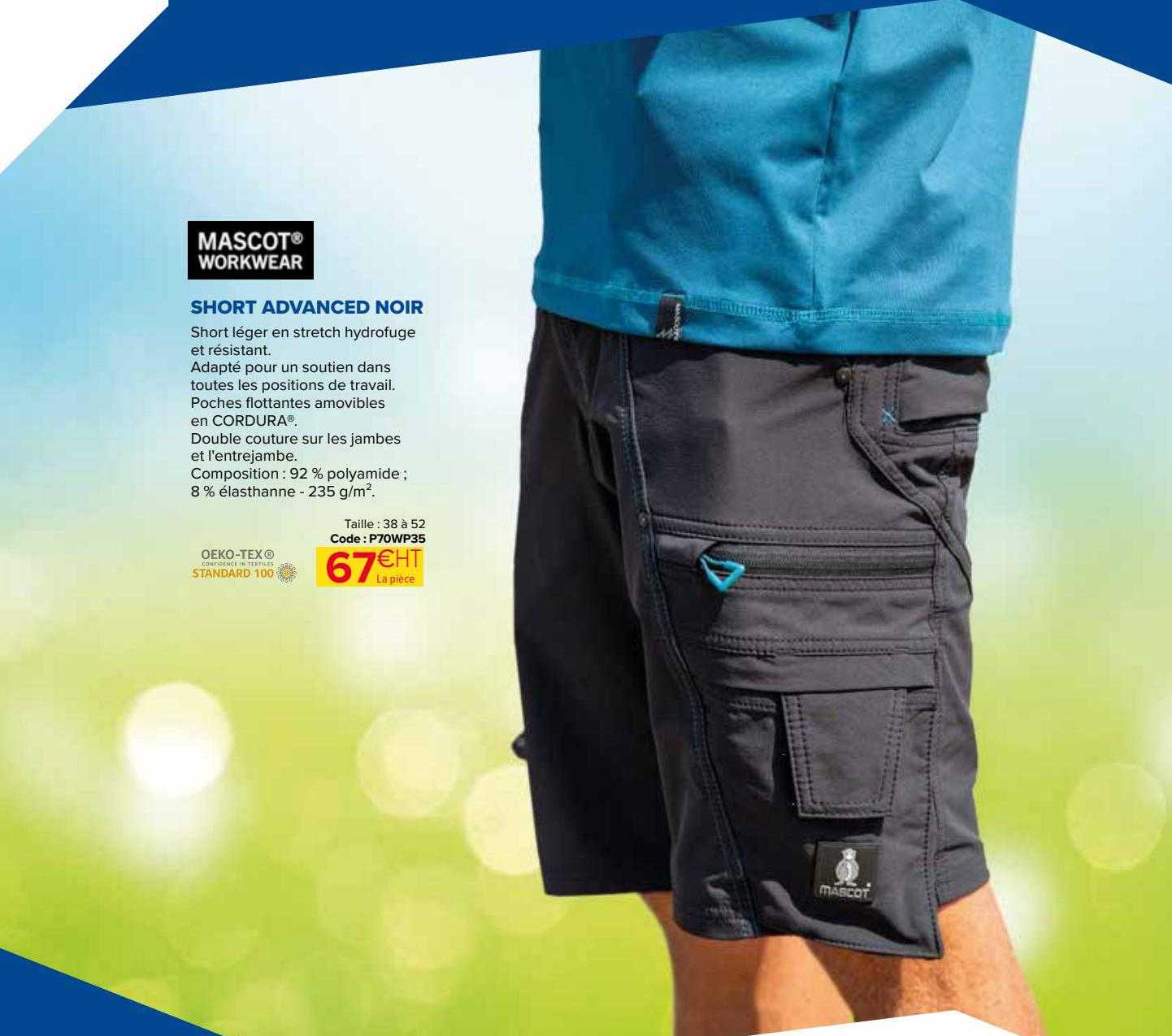 Short Advanced Noir Mascot Workwear