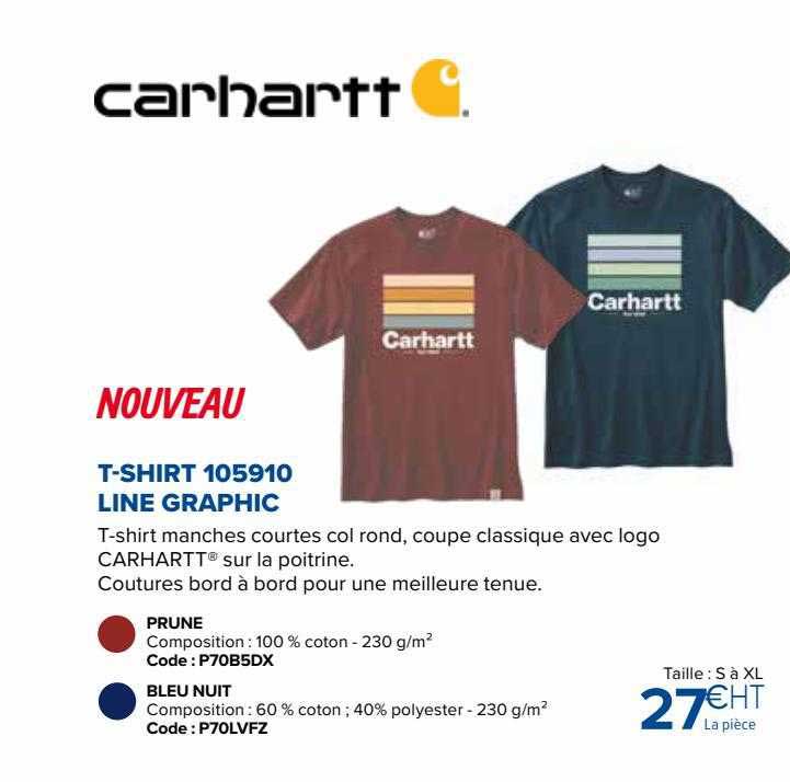 t-shirt 105910 line graphic carhartt