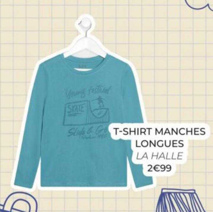 t-shirt manches longues la halle