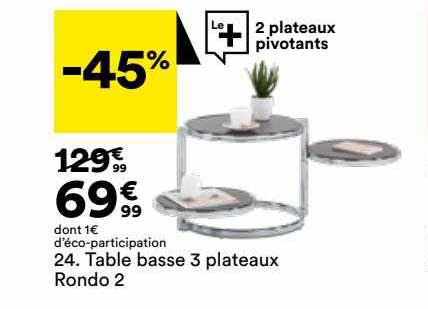 Table Basse 3 Plateaux Rondo 2
