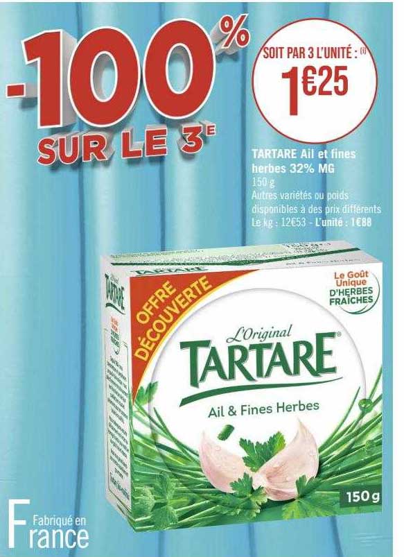 Tartare Ail Et Fines Herbes 32% Mg