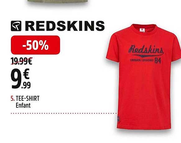 tee-shirt enfant redskins