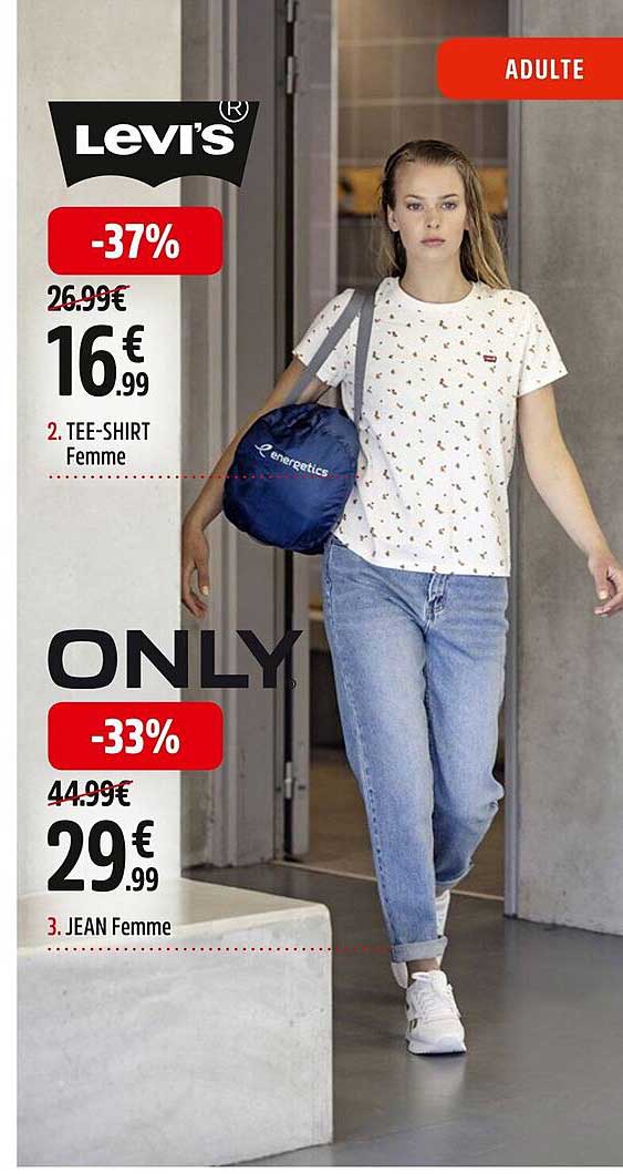 tee-shirt femme levi's, jean femme only