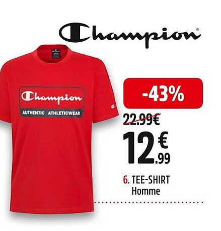 tee-shirt homme champion