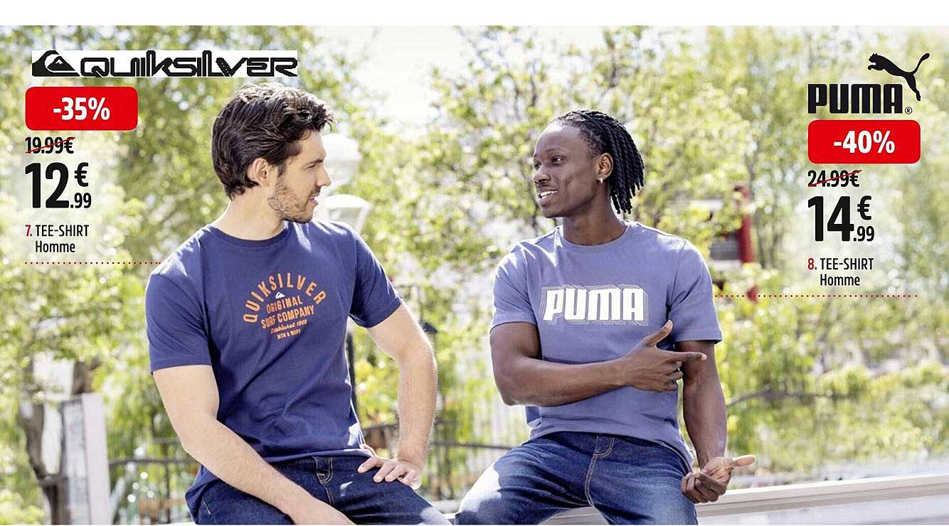tee-shirt homme quiksilver, tee-shirt homme puuma
