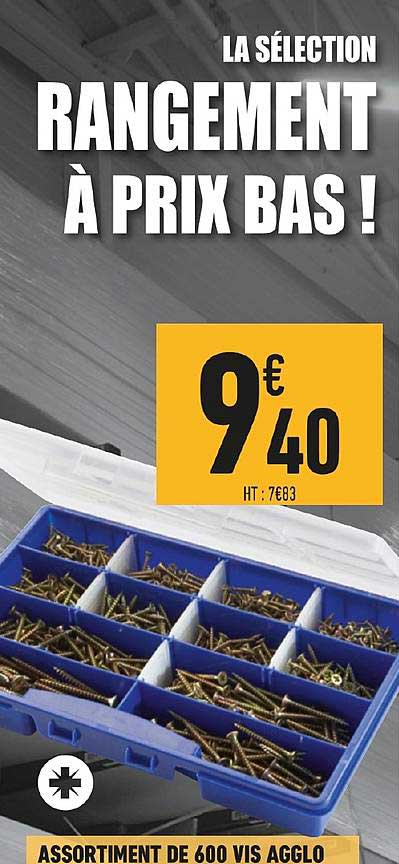 assortiment de 600 vis agglo