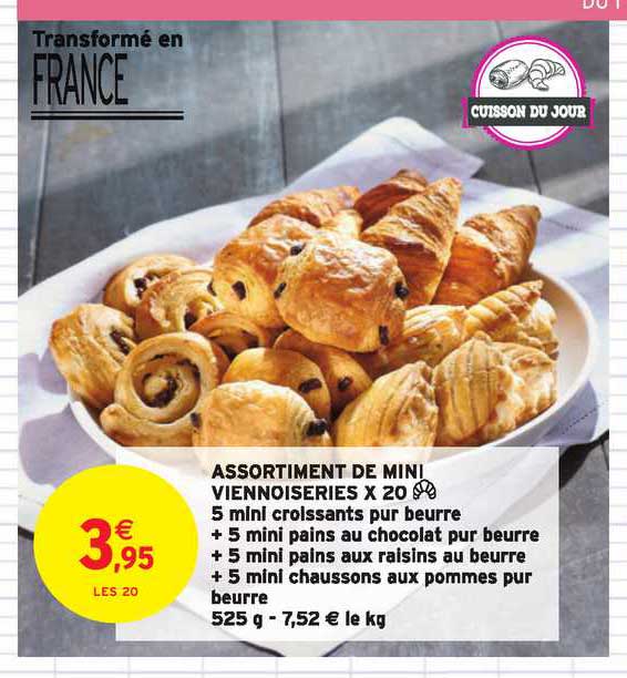 assortiment de mini viennoiseries x20