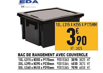 Bac De Rangement Avec Couvercle Eda