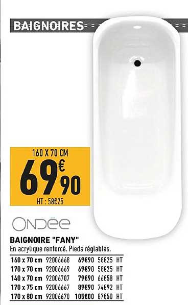 baignoire fany ondee