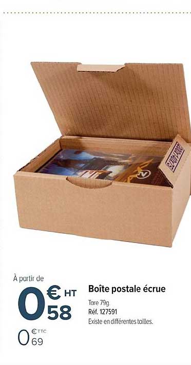 boîte postale écrue