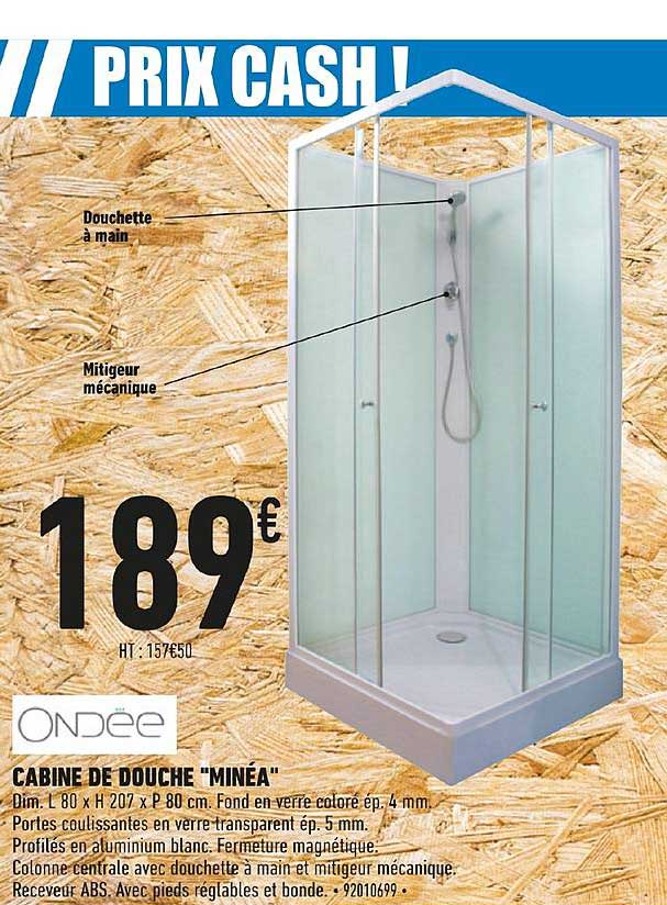 cabine de douche minéa ondée