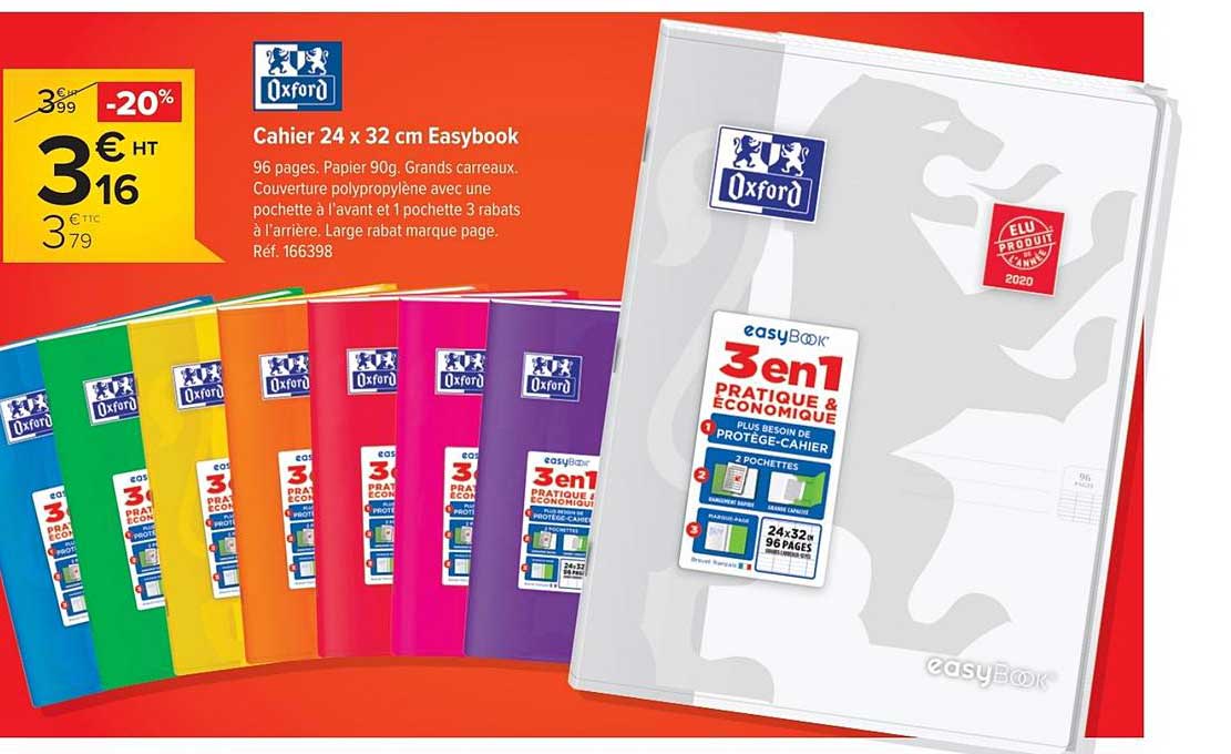 cahier  24x32 cm easybook oxford