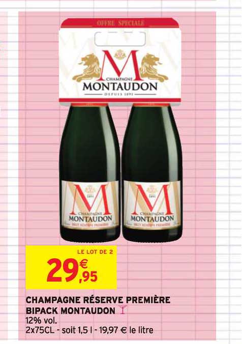 champagne réserve première bipack montaudon