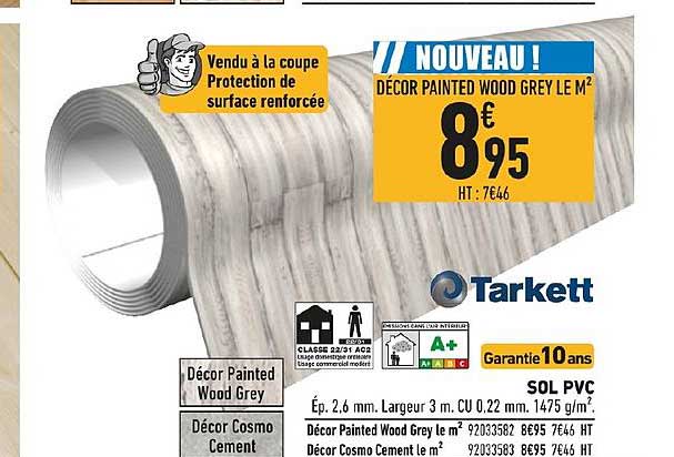 décor painted wood grey tarkett