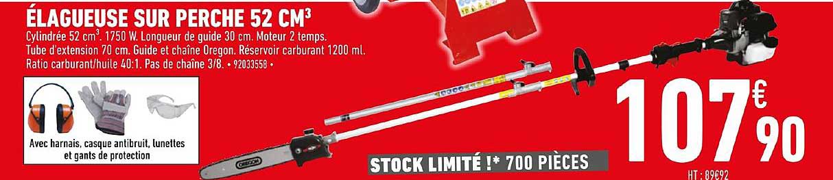 élagueuse sur perche 52 cm3