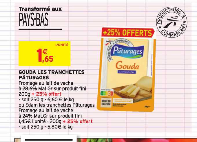 Gouda Les Tranchettes Pâturages