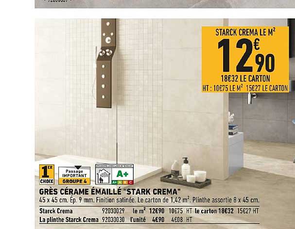 grès cérame émaillé stark crema