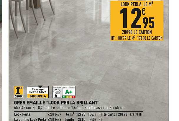 grès émaillé look perla brillant