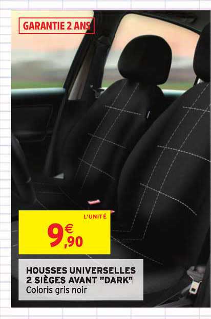 housses universelles 2 sièges avant dark