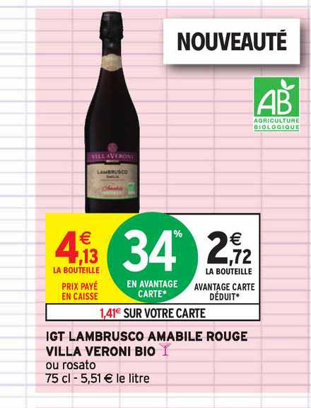 igt lambrusco amabile rouge villa veroni bio