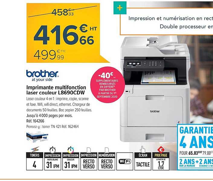 imprimante multifonction laser couleur l8690cdw brother at your side