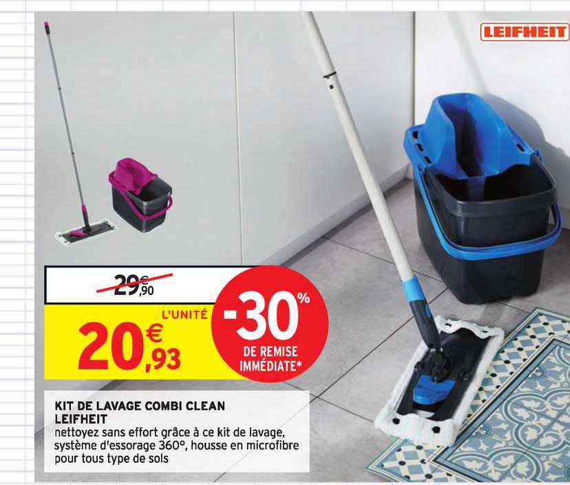 Kit De Lavage Combi Clean Leifheit -30% De Remise Immédiate