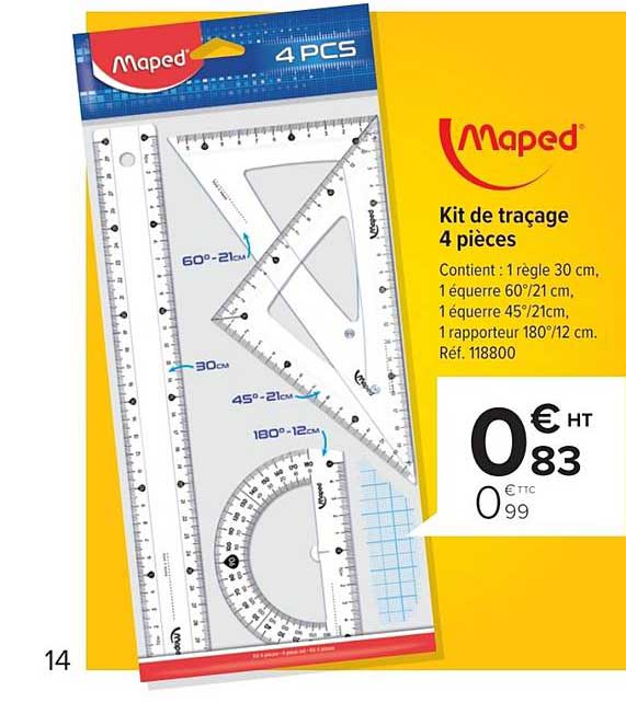 Kit De Traçage 4 Pièces Maped