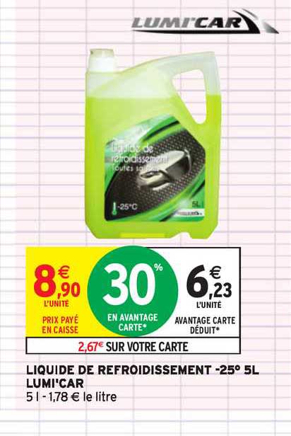 liquide de refroidissement 25° 5l lumi car