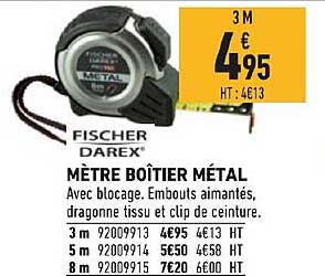 mètre boîtier métal fischer darex