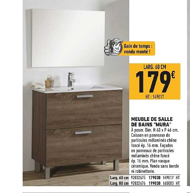 meuble de salle de bains mura