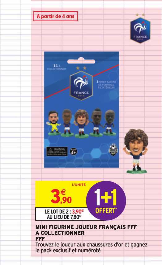 Mini Figurine Joueur Français Fff à Collectionner Fff